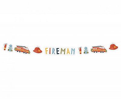 Papírová girlanda Hasičská - Fireman - 300 cm