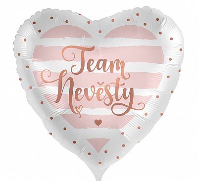 Fóliový balónek Team Nevěsty - Rose Gold CZ - 43cm