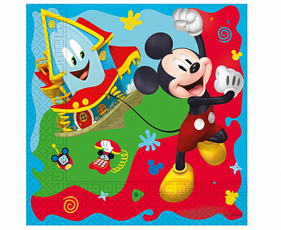 EKO Papírové ubrousky Mickey Mouse (Rock the House) 33x33 cm / 20 ks