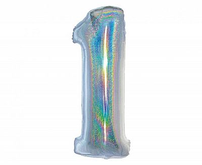Foliová číslice - Holografická 1 - 76 cm
