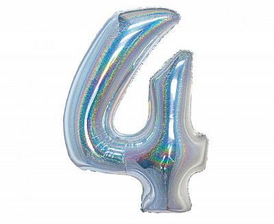 Foliová číslice - Holografická 4 - 76 cm