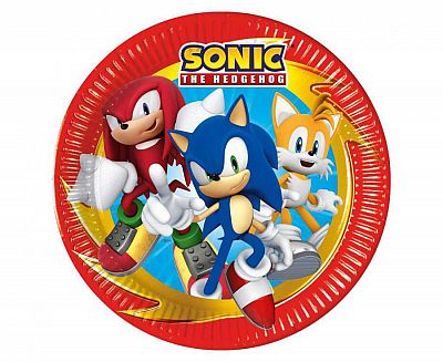 Papírové talíře Sonic Team 23 cm - 8 ks