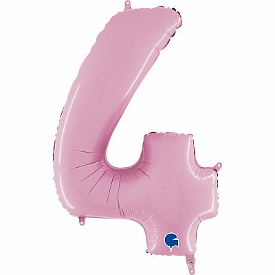 Číslice 4 pastelová růžová (66cm,26")