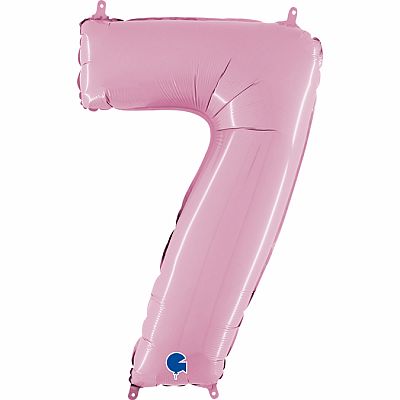 Číslice 7 pastelová růžová (66cm,26")