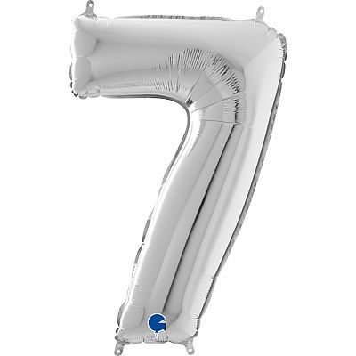 Číslice 7 stříbrná (66cm,26")