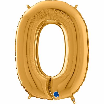 Číslice 0 zlatá (66cm,26")