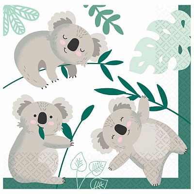 Papírové ubrousky - Koala 16 ks, 33 x 33 cm