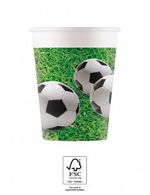 Kelímky papírové EKO - Fotbal 200ml/8ks