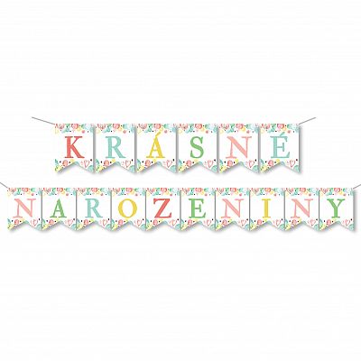 Papírový baner Krásné narozeniny