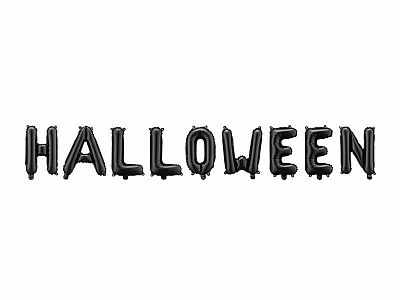 Foliový nápis Halloween - černý