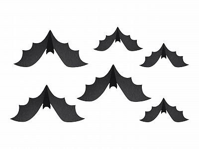 Dekorace Halloween netopýři 19-29 cm 6 ks