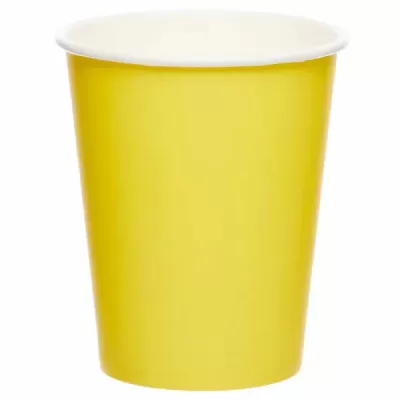 Papírové kelímky žluté 8 ks