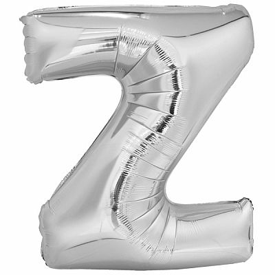 Foliové písmeno Z stříbrné 114 cm