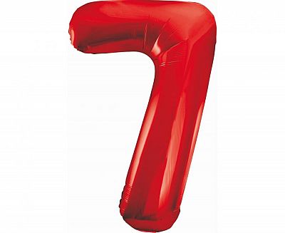 Foliová číslice - Červená 7 - 85 cm