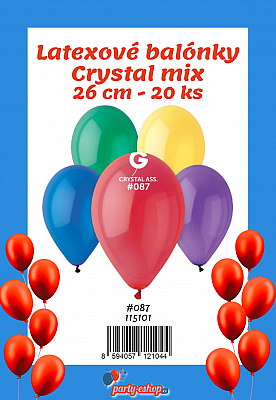 Latexové balonky - #087 Crystal mix 20 ks