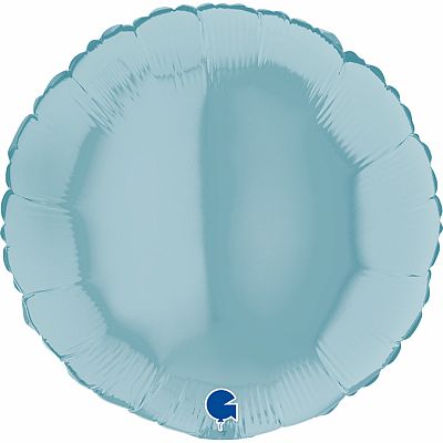 Foliový balonek kruh světle modrý 46 cm