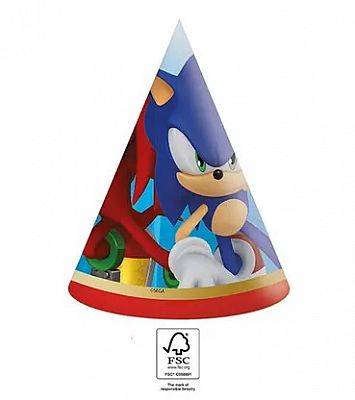 Papírové čepičky ježek Sonic 6ks