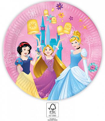 Papírové talířky Disney Princezny 23 cm
