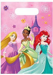 Plastové party tašky Disney Princezny 6ks