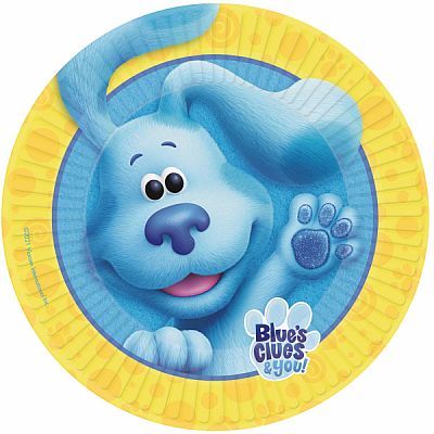 Papírové talířky - Stopy Blue - Modříkovy Hádanky