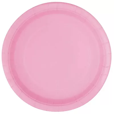 EKO Talířky papírové - světle růžové 18cm 8ks