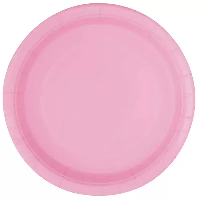 EKO Talířky papírové - světle růžové 23cm 8ks