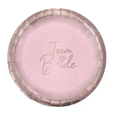 Papírové talíře Team Bride 8ks