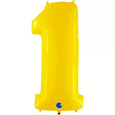 Foliová číslice - žlutá 1 102cm
