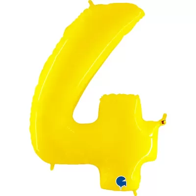 Foliová číslice - žlutá 4 102cm