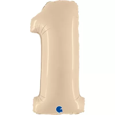 Fóliová číslice 1 krémová 102cm