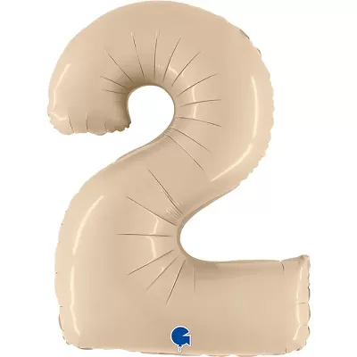 Fóliová číslice 2 krémová 102cm