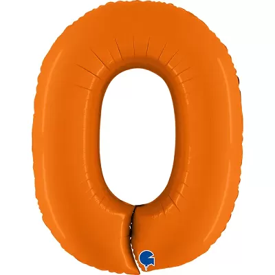 Foliová číslice - oranžová 0 102cm