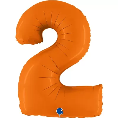 Foliová číslice - oranžová 2 102cm