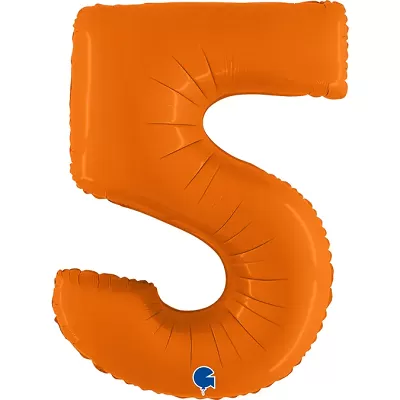 Foliová číslice - oranžová 5 102cm