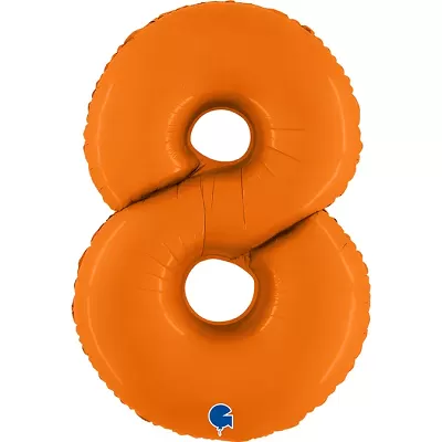 Foliová číslice - oranžová 8 102cm