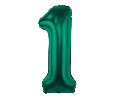 Foliová číslice - smaragdová zelená 1 - 85 cm