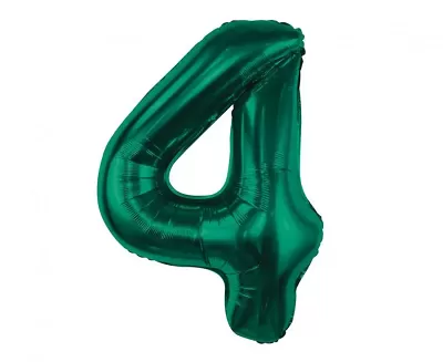Foliová číslice - smaragdová zelená 4 - 85 cm