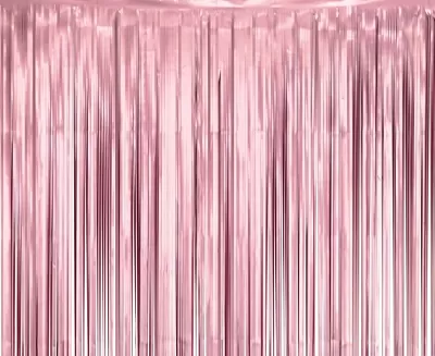 Růžový matný party závěs 100 x 200 cm