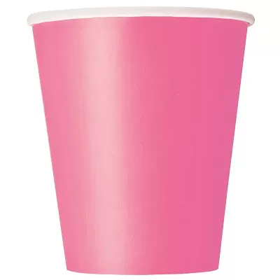 Kelímky papírové - tmavě růžové 8 ks