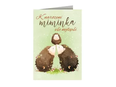 Přání k narození miminka Ježečci