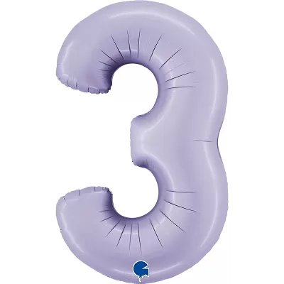 Foliová číslice - liliová 3 102cm