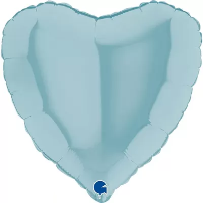 Foliový balonek srdce pastelově modré 46 cm