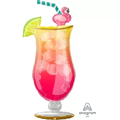 Foliový balonek Flamingo Drink 50 x 104 cm