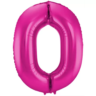 Foliová číslice - Magenta růžová 0 - 86 cm