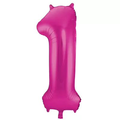 Foliová číslice - Magenta růžová 1 - 86 cm