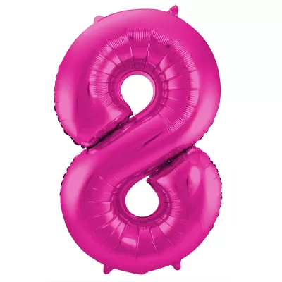 Foliová číslice - Magenta růžová 8 - 86 cm