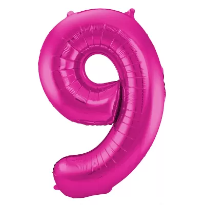 Foliová číslice - Magenta růžová 9 - 86 cm