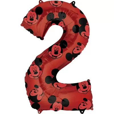Foliová číslice 2 - Mickey Mouse 66cm