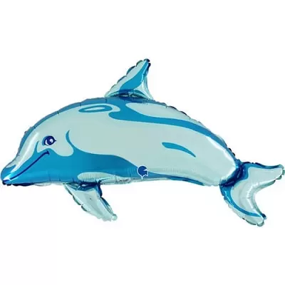 Foliový balonek modrý delfín 86 cm