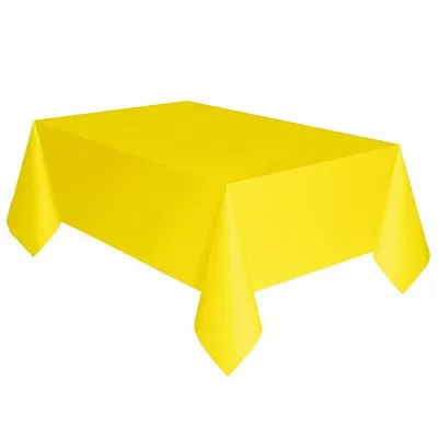 Plastový party ubrus neonově žlutý 137 x 274 cm